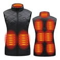 thumbnail image 2 of comerut 9 Heated Zones Stand Collar Sleeveless Side Pockets Zipper Placket Thermal Waistcoat Intelligent USB Electric Heating Warm Vest Female Clothing, 2 of 7
