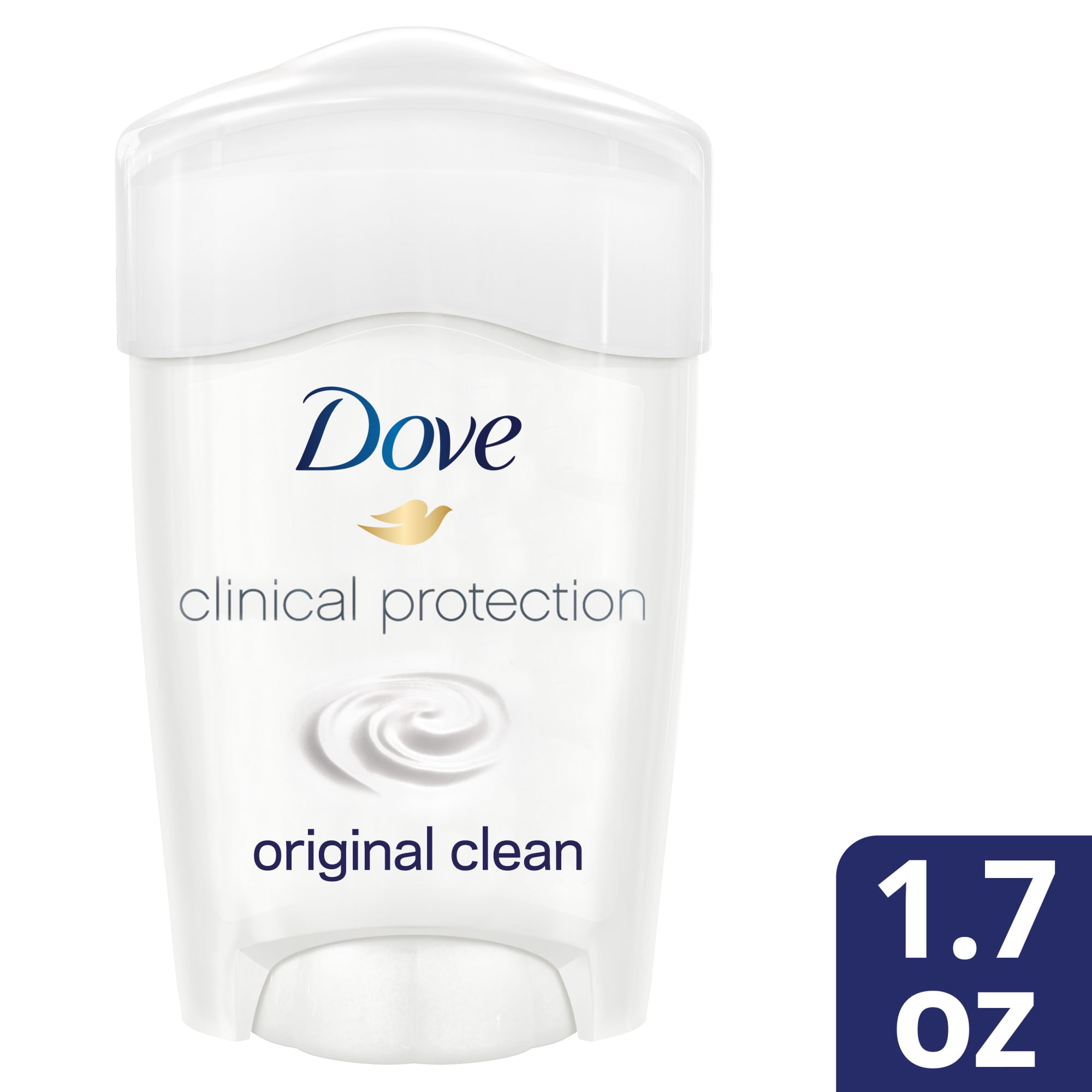 Dove Clinical Protection Antiperspirant Deodorant Original Clean Antiperspirant For Women Made With 1/4 Moisturizers For Sweat and Odor Protection 1.7 oz