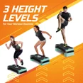 thumbnail image 6 of ZENSTYLE 26.5" Adjustable Workout Aerobic Stepper in Fitness & Exercise Step Platform Trainer Stepper w/Risers Green, 6 of 6