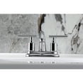 thumbnail image 3 of Kingston Brass FB5611CML Manhattan Double-Handle 4" Centerset Bathroom Faucet with Pop-Up Drain, Polished Chrome, 3 of 7