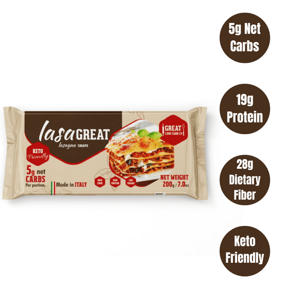 Great Low Carb Lasagna Shape Pasta, 7oz