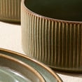 thumbnail image 4 of Famiware 12-Piece Stoneware Dinnerware Set, Microwave & Dishwasher Safe - Service for 4, Moss, 4 of 8