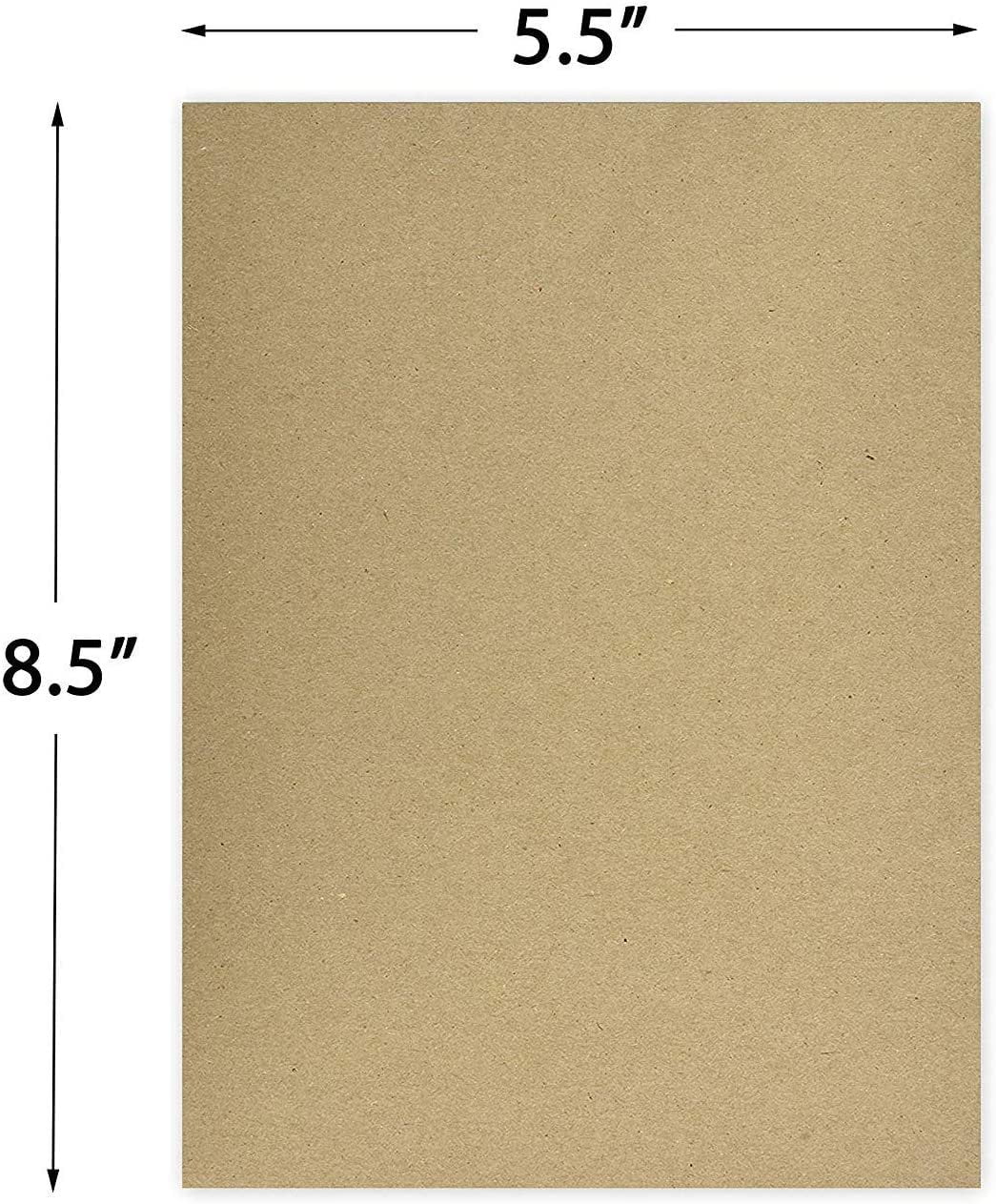 25 Chipboard Sheets – 8 x 10 Brown Kraft Cardboard – Medium Weight 30Pt  (.030 Caliper Thickness) Paper Board | Great for Arts & Crafts, Packaging