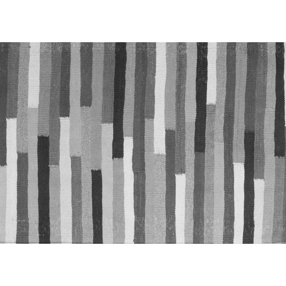 Ahgly Company Indoor Rectangle Abstract Gray Contemporary Area Rugs, 2' x 4'