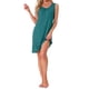 thumbnail image 2 of Camisón sin mangas para mujer INSPIRE CHIC, camisetas de dormir, pijamas, camisón con pliegues en la parte delantera, cuello redondo, vestido de noche XL verde, 2 of 6