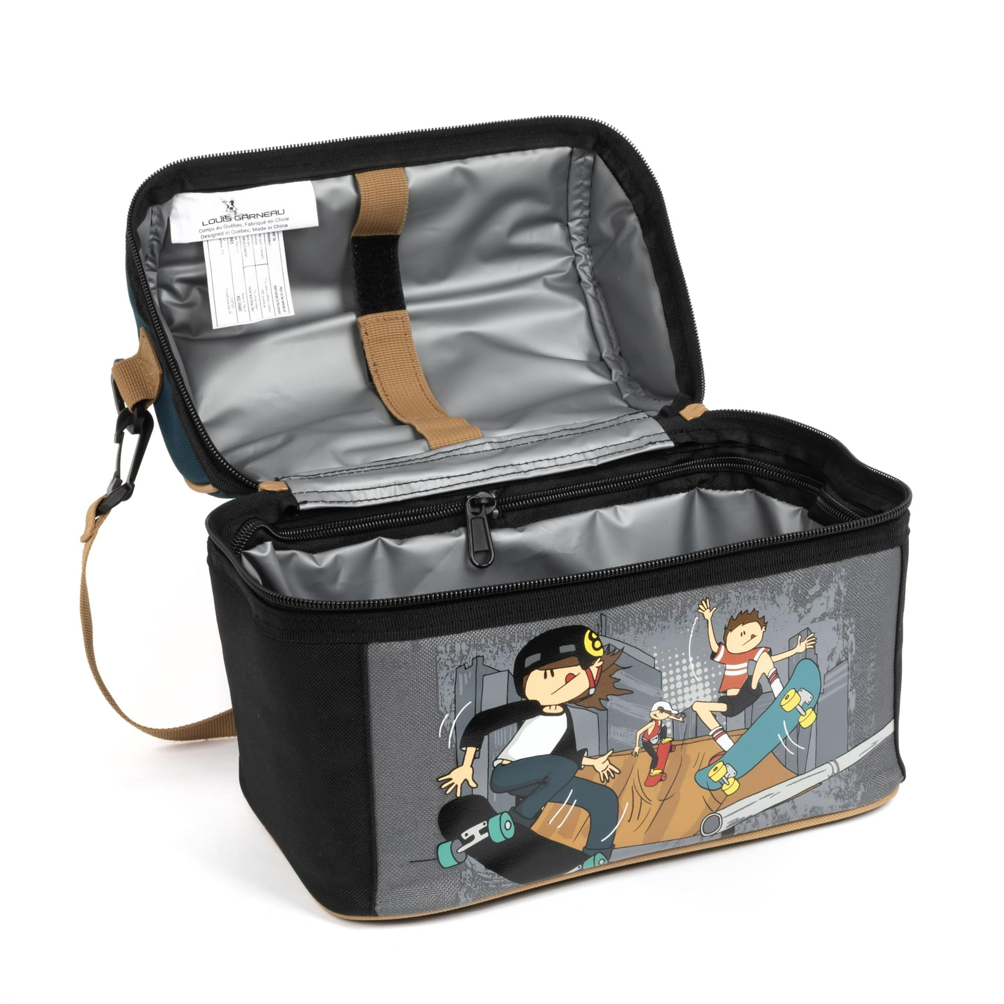 Louis Garneau Boite a Lunch Isolee Durable Portable Lavable Reutilisable Etanche 8L avec Poignee Sangles et Insert Amovible pour Enfants de Maternelle et Primaire Skateboard Walmart