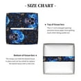 thumbnail image 5 of Sikiie cool blue flower Skull Leather Tissue Box Cover Square, tissue box holder, Tissue Box with Bottom Belt-5.2”x5.2”x5.2”, 5 of 7