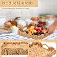 thumbnail image 3 of LNGOOR Scalloped Tray Hand Woven Scalloped Basket Decorative Paper Rope Braided Serving Tray Multipurpose Storage Basket Table Decor Trays for Coffee Table Home Room Decor, 3 of 8