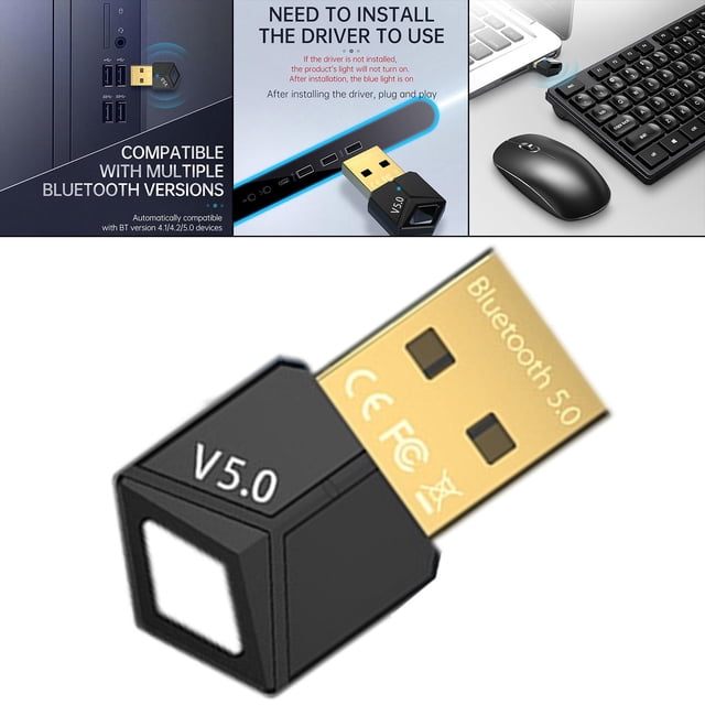 Adaptador USB Bluetooth 5.0 3Mbps Soledad Adaptador Bluetooth Conector inalámbrico USB2.0