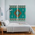 thumbnail image 5 of Curtains 84 Inches Long 2 Panels, Teal Brown Boho Grommets Window Treatment Curtain, Abstract Aztec Tribe Ethnic Geometric Thermal Curtains Drapes for Living Room/Bathroom, 5 of 9