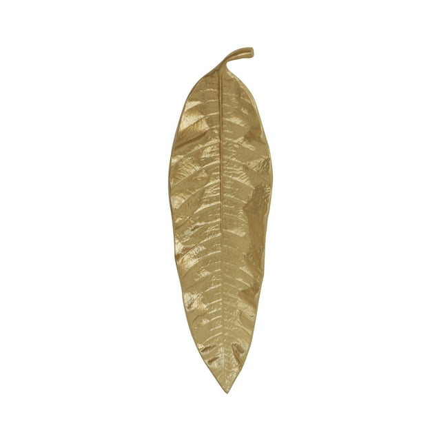 De Kulture Works Handcrafted Decorative Gold finish Leaf Centerpiece Tray, Ideal Home Décor 10.5