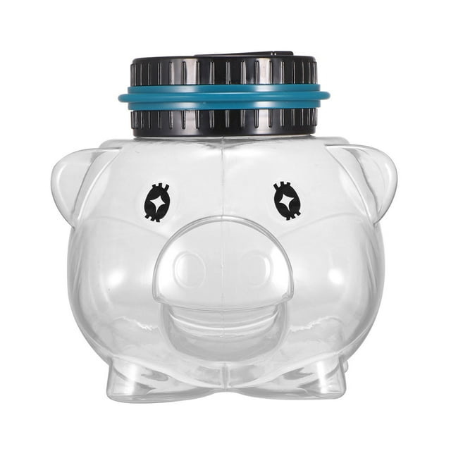 Hucha digital para conteo de monedas, PVC transparente, ahorros J