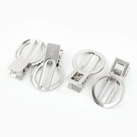 Round Shape DIY Hairstyle Alligator Duckbill Hair Clip Hairpin Silver Tone 4pcs - Walmart.com