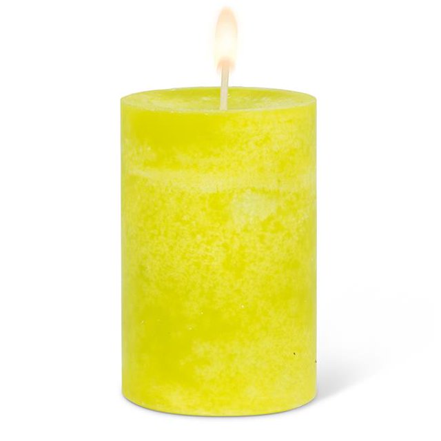 3.5 in. Wax Pillar Candle, Lime Green - Small