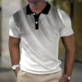 thumbnail image 2 of Rrunsv Plaid Polo Shirts for Men Men's Short Sleeve Polo Shirts Casual Slim Fit Zipper Plaid Polo T Shirts White,S, 2 of 5