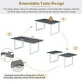 thumbnail image 3 of Dining Room Table Set for 6, 78" Extendable Rectangular Table with 18" Butterfly Leaf & 4 Upholstered Dining Chairs & Upholstered Bench, Modern Kitchen Table and Chairs, Grey, 3 of 9