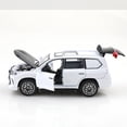thumbnail image 1 of Réplica de coche de juguete todoterreno a escala 1/36, metal fundido a presión, juguete para niño, cuatro puertas que se pueden abrir y función de retroceso.,lei blanco, 1 of 7