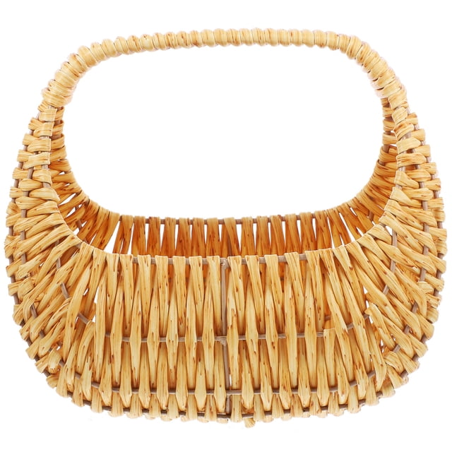 NUOLUX Canasta Tejida Con Asa En Beige Material PP E Hierro Para Almacenamiento Variado