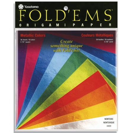 UPC: 0031248506436 | Yasutomo Metallic Origami Paper 5.875 Square Assorted
