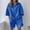 Blue, variant on Women Shorts Set, Loose Casual 2-Piece Short Sleeve V Neck T-Shirts Lapel High Waist Shorts Loungewear Outfits Plus Size Two Piece Sets for Women Blue L