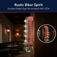 thumbnail image 2 of American Art Decor Vintage Advertising 'Roadhouse Bar & Grill' Double-Sided LED Metal Sign for Man Cave, Brewery, Game Room, Bar - Retro Marquee Wall Decor with Battery-Powered Lights, 2 of 7