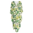 thumbnail image 4 of Xoenoiee Tropical Monstera Palm Leaves Pattern Kaftan Dresses for Women Batwing Sleeve Caftan Cover Up Beach Maxi Dress Lightweight Loungewear Mumu Dresses with Side Slits, 4 of 7