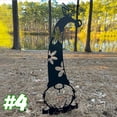 thumbnail image 4 of FNNMNNR Gnomes Ornament Hollow Decorating Black Metal Branch Gnome Garden Decoration Sign Decor for Outdoor, 4 of 10