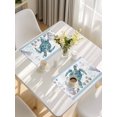 thumbnail image 5 of Coastal Turtle Placemats Set of 6, Nautical Starfish Coral Jellyfish Stripes Placemats for Dining Table, Place Mats for Kitchen Tabletop, Waterproof Wipeable Dining Table Mats Set, 5 of 9