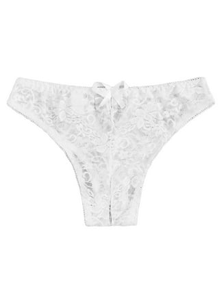 Sexy Floral Lace Panty Solid Underwear Brief Plus Side Crotchless Thong  Lingerie Women Panties Sexy Open