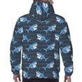 thumbnail image 7 of Rateoe Funny Sharks Pattern Mens Hoodie, Pullover Hooded Sweatshirt, Kangaroo Pocket Hoodie Ideal for Daily Wear, Travel and Home-4X-Large, 7 of 7