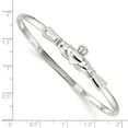 thumbnail image 3 of Sterling Silver Claddaugh Bangle Bracelet Jewelry, 3 of 3