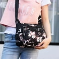 thumbnail image 6 of Necvior Women Floral Nylon Shoulder Crossbody Bag Multi Zipper Satchel Purse, 6 of 21