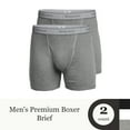 thumbnail image 2 of Stanfield's Men's 2 Pack Premium Cotton Boxer Briefs Underwear, 2 of 8
