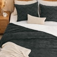 thumbnail image 2 of SoComfy by Bedelite Fluffy Sherpa Comforter Set, Set-3 Piece, King, Black, 2 of 7