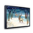 thumbnail image 3 of Designart 'Deers With Winter Landscape' Traditional Framed Canvas Wall Art Print, 3 of 5