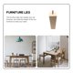 thumbnail image 5 of FELTECHELECTR 4 patas de madera para sofá, armario, cama, muebles, soporte, 5 of 6