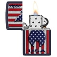 thumbnail image 5 of Zippo Patriotic Flame Design Navy Matte Pocket Lighter, 5 of 6