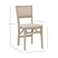 thumbnail image 5 of Linon Kristle Indoor Folding Dining Chair, Set of 2, Graywash/Beige, 5 of 18