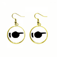 thumbnail image 1 of right gesture outline pattern ear dangle en drop earring jewelry woman, 1 of 3