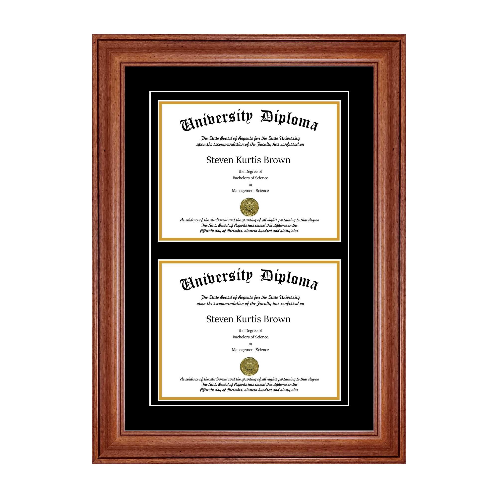Custom Wood Picture FramesBrown Series 2Great for Diplomas & Photos 