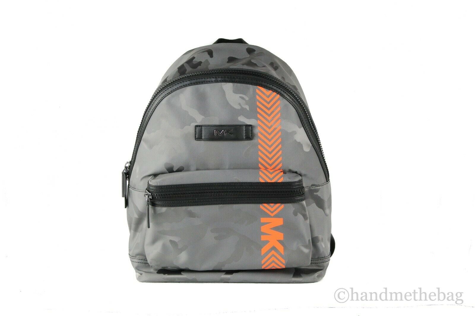 Michael Kors Men\'S Nylon Camouflage Print Neon Stripe Shoulder Bookbag (Gray/Neon Orange) - Walmart.com