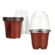 thumbnail image 4 of 10 piezas de maceta transparente para vivero con tapas para humedad, vasos para plantar, reutilizables con drenaje Macetas Rojas, 4 of 8