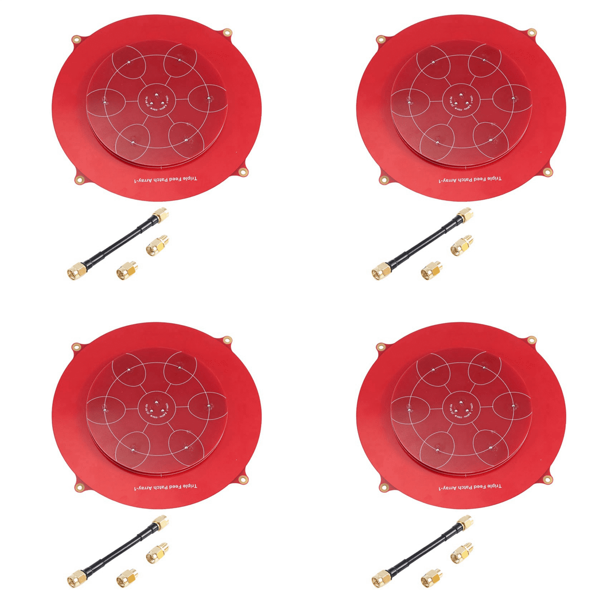 Antena FPV Triple Feed Patch 5.8GHz 14dBi | Pagoda Array | Para Drones | Cable De Extensión Incluido | 150 Mm