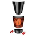 thumbnail image 2 of Mugzie 12-Ounce "Low Ball" Tumbler Drink Cup with Removable Insulated Wetsuit Cover - Basketballs, 2 of 4