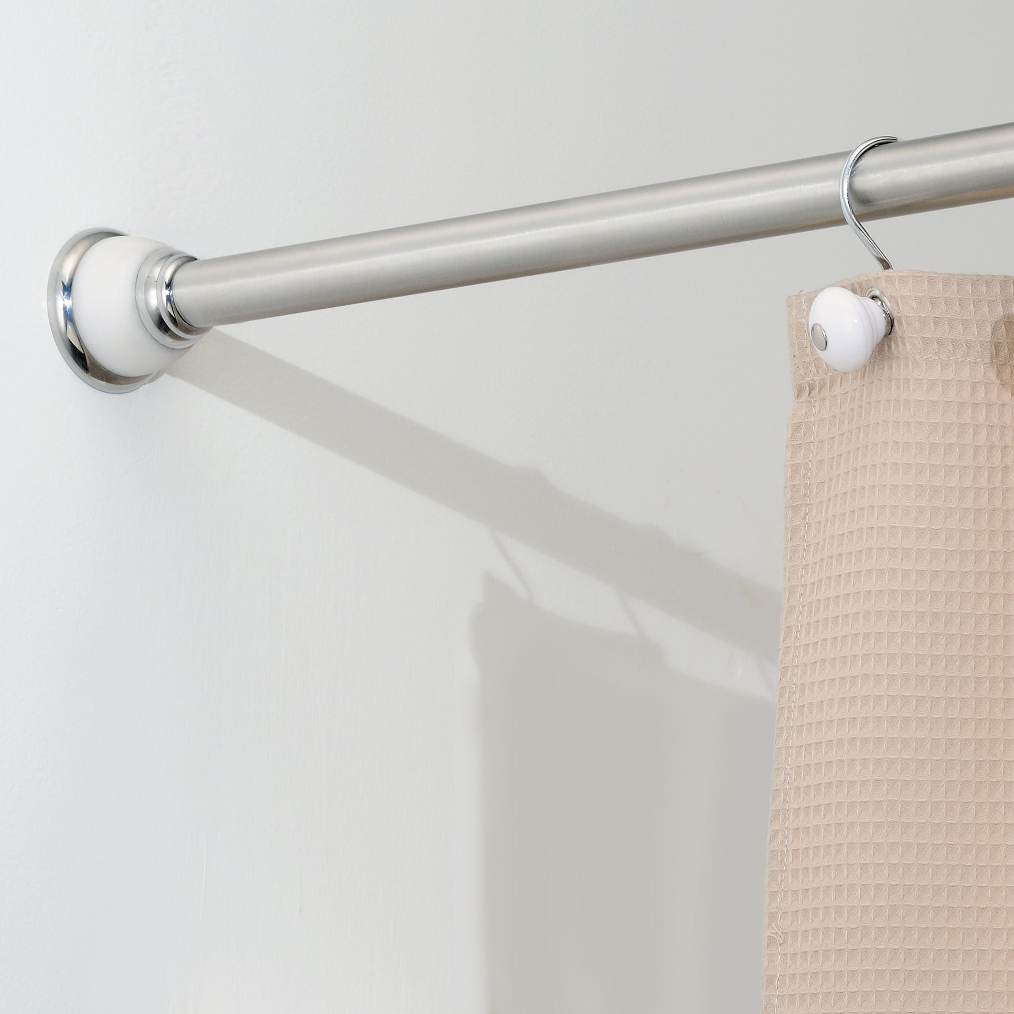 Shower Curtain Tension Rod, How To Adjust Spring Loaded Shower Curtain Rod