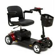Go-Go Elite Traveler 4-Wheel Heavy-Duty Travel Scooter, Red