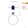 thumbnail image 6 of ANGARA Natural 1.05 Ct Emerald-Cut Sapphire Engagement Ring with Diamonds in 14K White Gold for Women (Size-7x5mm) | September Birthstone, Anniversary, Jewelry Gift for Women | Natural Sapphire Ring, 6 of 11