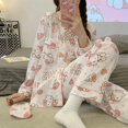 thumbnail image 2 of Conjunto de pijama Kawaii Sanrio Hello Kitty para niña, ropa holgada de manga larga, estilo Ins, dibujos animados, regalo para el hogar, 2 of 4