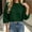 Green cropped fuzzy sweater women a1, variant on thefmos Women's Round Neck Long Sleeve Sweater Cropped Fuzzy Solid Color Casual Knit Top Fashion Fall Winter Clothes, Navy L