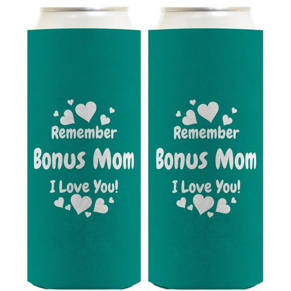 Adoptive Mom Gifts For Women Remember Bon-s I Love You 2-Pack Ultra Slim Can Thermocoolers